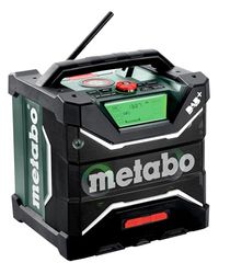 Metabo Radio de construcción con batería RC 12-18 32 W BT Dab+, 18 V, con Bluetooth y AUX, Clase de protección IP 54, Radio 600779850