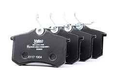 VALEO Almofadas de travão First 301474 conjunto de 4 pastilhas eixo traseiro totalmente equipado com acessórios montados