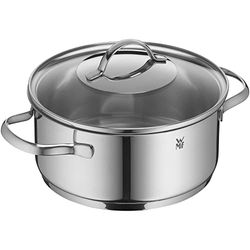 WMF Provence Plus - Olla Baja con Tapa Ø 24 cm, 4,1 L de Acero Inoxidable Sin Recubrimineto con Base Inducción