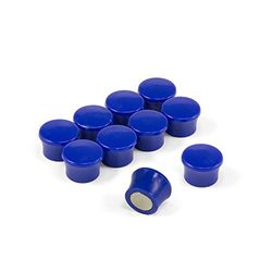 Pequeños Imanes de Tablero de Memo Azul de Alta Potencia para Refrigerador, Pizarra, Tablero de Anuncios, Archivador - Paquete de 50
