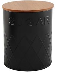 FORNOR 28163 JAR METAL NERO TE/CAFE/ZUCCHERO Diam 1