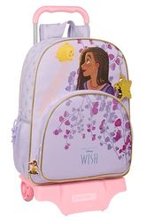 Safta WISH Grand sac à dos scolaire avec chariot, sac à dos enfant, sac à dos pour enfants, adaptable à la voiture, idéal pour les enfants d'âge scolaire, confortable et polyvalent, qualité et