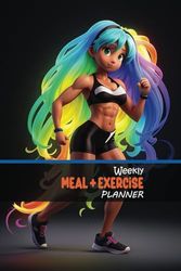 Weekly Meal & Exercise Planner Notebook-061: (6" x 9" - 105 pages-52 Week) | Full Year Daily Diet, Weight Loss, Fitness Notebook for all ages.