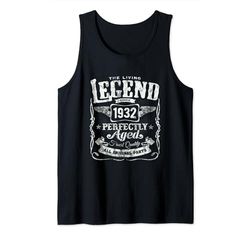 92nd Birthday Living Legend Since 1932 Classic Vintage Camiseta sin Mangas