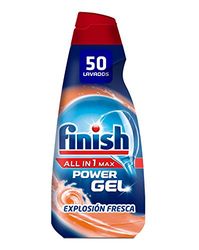 Finish All in 1 Max Power Gel Frescor antiodor, detergente para máquina de lavar louça, 50 lavagens