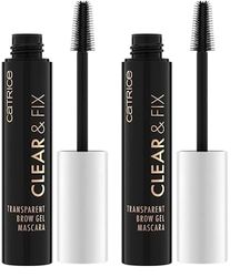 Catrice Cosmetics Mascara de gel transparente para cejas Clear y Fix, de larga duración, definir, fijación, translúcido, 5 ml (Paquete de 2)