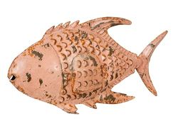 Biscottini Portavelas con Forma de pez de Hierro, 71 x 15 x 38,5 cm (Largo x Ancho x Alto) – Portavelas – Farol de Interior de decoración – Farol portavelas