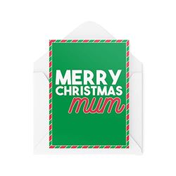 Kerstkaarten | Vrolijk Kerstfeest Mama | Voor Haar Feestelijke Ouder Moeder Vakantie Groeten Kerstman Voor Het Familie Liefde Een Stepmama | CBH769