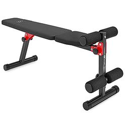 Marbo Sport, Drukbank, halterbank, trainingsbank MH-L104, persbank, gewichtsbank, verstelbare bank, fitnessstudio, multifunctioneel, inklapbaar, EU 107815-TR zwart