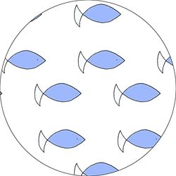 Bonateks, Round Digital Printed Mouse Pad, Non-Slip Base, for Office and Home, Diameter:22cm