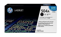 HP 504A CE250A, Cartuccia Toner Originale HP da 5000 Pagine, Compatibile con le Stampanti HP LaserJet CP 3525, CM 3530, Nero