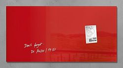SIGEL GL147 Lavagna magnetica in vetro premium, superficie lucida, 91 x 46 cm, montaggio facile, rosso, Artverum