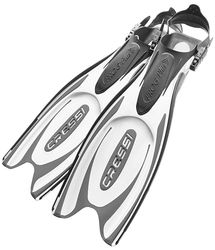 CRESSI Frog Plus Fins Black/White XS/S - Palme Réglables de Plongée, Noir/Blanc, Unisexe Adulte