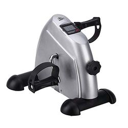 Uten Beentrainer, hometrainer, mini-bike, arm en beentrainer voor thuis en op kantoor, instelbare weerstand met antislipmat voor senioren, revalidatiemaatregelen, zilver