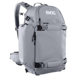 EVOC CP 26 sportrugzak, ideale fototas (verstelbare heupriem, vakken voor kleine spullen, lawine-uitrusting, ademend materiaal, afmetingen: 30 x 52 x 17 cm, inhoud: 26 l), steengrijs