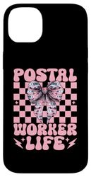 Postal Worker Life Mail Carrier Mail Lady Girl Mom Coquette Case for iPhone 14 Plus