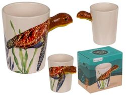 Out of the blue Tasse tortue 11 x 8,5 cm 300 ml en faïence dans un coffret cadeau