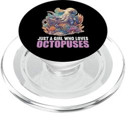 Just a Girl who loves Octopuses Octopus PopSockets PopGrip for MagSafe