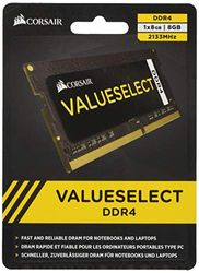 Corsair Value Select SODIMM 8GB (1x8GB) DDR4 2133MHz C15 Memory for Laptop/Notebooks - Black