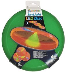 alldoro 63017 Sky Light Disc, werpschijf Ø ca. 27 cm, frisbeeschijf met 3 LED's, voor strand, tuin en buiten, werpspel voor kinderen vanaf 4 jaar en volwassenen, groen