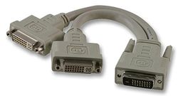 Pro Signal PS11268 DVI-D maschio a 2 connettori DVI femmina, 115 mm, grigio