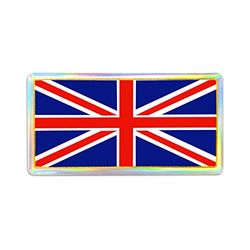 4R Quattroerre.it 32127 Autocollant 3D Drapeau Anglais HQ, 78 x 40 mm