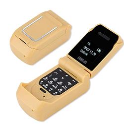 Mavis Laven Teléfono Flip Teléfono Desbloqueado, Mini Teclado Flip portátil Teléfono móvil Tarjeta SIM Dual Teléfono Celular Fácil de Usar Teléfono Celular Adecuado para Personas Mayores/niños