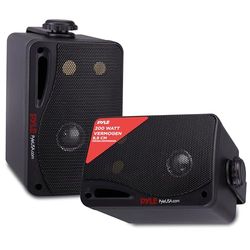 Pyle Bluetooth Luidsprekers - Outdoor Draadloze Bluetooth Speakers- Waterdichte 3-Weg Speaker- Geschikt voor Patio en Binnengebruik - Zwart
