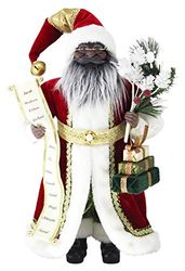 Windy Hill Collection 416030A Figurine de Père Noël Ethnique Noir avec liste de Noms Debout de 40,6 cm