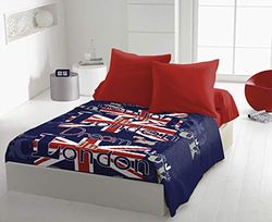 Home Passion 54103 Pack de 4 Ropa Dream in London Microfibra, 240 x 300 cm, Multicolor