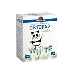 MASTER AID Ortopad White Junior - Cerotti Oculari per Bambini - Cerotto Occlusore Occhio Bambini per il Trattamento di Occhio Pigro e Strabismo - 1 Confezione da 20 Pezzi - 6,7 x 5 cm