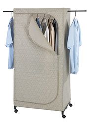 WENKO Armário Balance - guarda-roupa móvel, armário dobrável, polipropileno, 75 x 160 x 50 cm, taupe