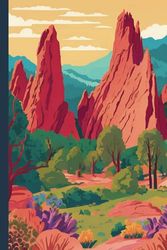 Garden of The Gods Travel and Hiking Journal: A lined 6x9 notebook to write about your hikes and trip to the Colorado mountains.