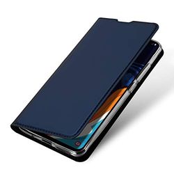 BRAND SET Funda para Samsung Galaxy A51 Funda de Cuero con Tapa Plegable Material de PU con Función de Soporte Hebilla Magnética Invisible Funda Ultrafina Carcasa para Samsung Galaxy A51-Azul