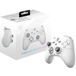MSI FORCE GC300 WIRELESS PC Gamepad Controller - 2.4 GHz, Bluetooth, USB Type-C to A - Wired/Wireless, 600mAh Li-ion Battery (20h), Interchangeable D-Pad Covers, Dual Vibration Motors