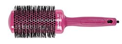 Olivia Garden Ceramic + Ion Brosse Thermale Ronde Diamètre 55mm, Rose - Antistatique, Tourmaline-Ion et Poils en Nylon