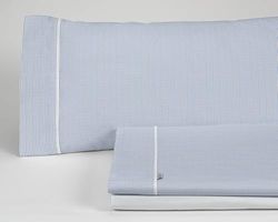 Juego de sábanas Greta kleur azul - Cama de 150 (4 stuks) - 100% katoen - 200 hilos gramage: 125