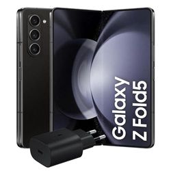 Samsung Galaxy Z Fold5 Smartphone AI Pieghevole, Caricatore Incluso, RAM 12GB, 512GB, Sim Free Android, Fotocamera 50MP, Display 6,2"/7,6" Dynamic AMOLED 2X, Phantom Black 2023 [Versione italiana]