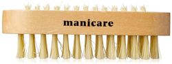 Manicare Wooden Nail Brush, Double Sided Hand And Nail Cleaning And Scrubbing Brush, Removes Dirt Grime And Grease, Firm Bristles, For Use On Fingernails And Toenails, At Home Manicure And Pedicure