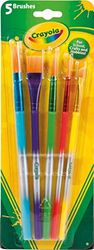 CRAYOLA 3007, 5 Penseel voor Kinderen, 5 Stuks Kleurrijke Penselen voor Kinderen, Penseel voor het Schilderen van Kinderen