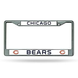 Rico Industries NFL Chicago Bears Standard Chrome License Plate Frame, 6 x 12.25-inches