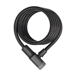 Abus Antivol à câble spiralé Primo 5510K/180 - Antivol vélo en câble Flexible de 10 mm de diamètre, Niveau de sécurité 3-180 cm - Noir