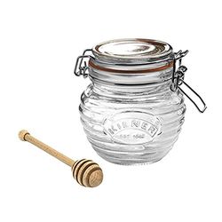 Frasco redondo Kilner de vidrio con horquilla, transparente, para 0,35 l, Vidrio, transparente, 0.4 Litre