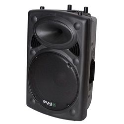 Ibiza - SLK15A-BT - 15"/38cm, 800W PLUG & PLAY Active Speaker with Integrated Amplifier - Bluetooth, USB, SD and AUX - Black