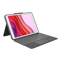 Logitech Combo Touch per iPad (7a, 8a e 9a generazione) Custodia con trackpad di precisione, Layout Tedesco ‎QWERTZ - Nero