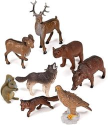 Miniland - Animais da floresta de brinquedo, 8 figuras
