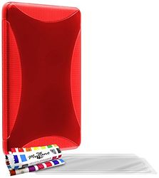 Muzzano protezione ultra sottile Amazon Kindle Fire di MUZZANO la protezione antiurto Ultime, protezione anti-urto elegante e duratura per il vostro Amazon Kindle Fire rosso (3 pellicole protettive per lo schermo) Motivo a X
