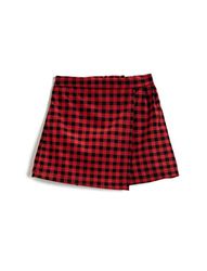 Koton Girls's Plaid korte elastische taille shorts, Red Check (4c1), 4-5 Jaar