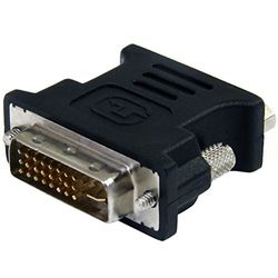 StarTech.com Adaptador Conversor para Monitor de Ordenador DVI-I a VGA - DVI-I Macho - HD15 Hembra - Negro