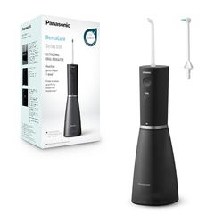 Panasonic Series 800 Ultrasonic Irrigateur EW-DJ86-K503, Hydropulseur Dentaire, Jet dentaire, 200ml, 1 Buse Orthodontique & Ultrasonique, 5 Réglages de Pression, Accesoire de Voyage, USB-C, Noir